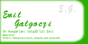 emil galgoczi business card